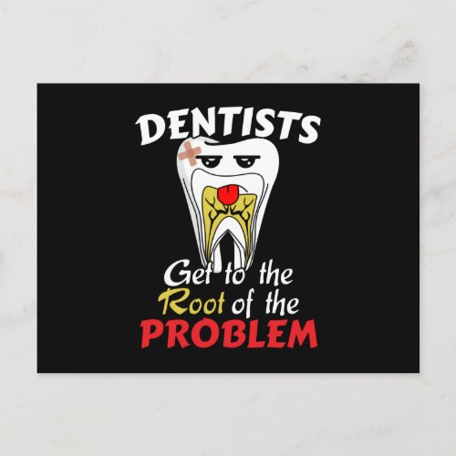Dentist Root Canal _ Tooth Cavity Pun Postcard