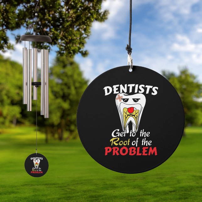 Dentist Root Canal - Tooth Cavity Pun Wind Chime (Outdoor)
