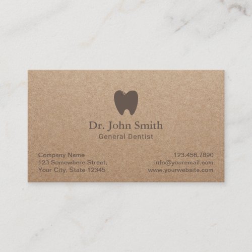 Dentist Rustic Kraft Dental Appointment