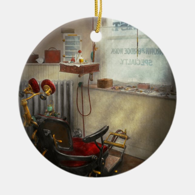 DENTIST - S.B. Johnston, Dentist 1919 Ceramic Ornament (Front)