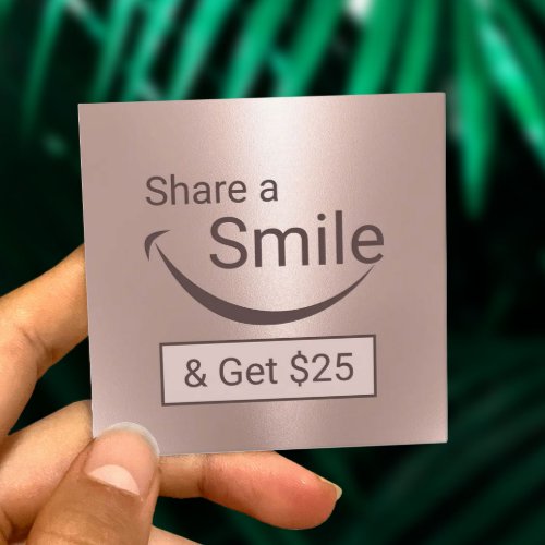 Dentist Share a Smile Rose Gold Dental Referral
