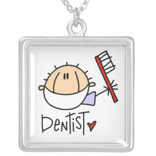 Dentist Silver Plated Necklace