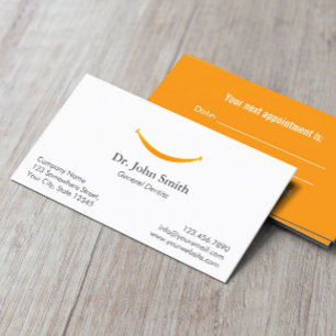 Dentist Simple Gold Smile Dental Appointment Card