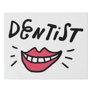 Dentist Smile Faux Canvas Print