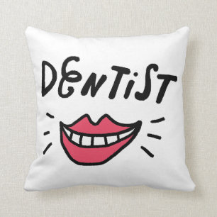 Dentist Smile Throw Pillow