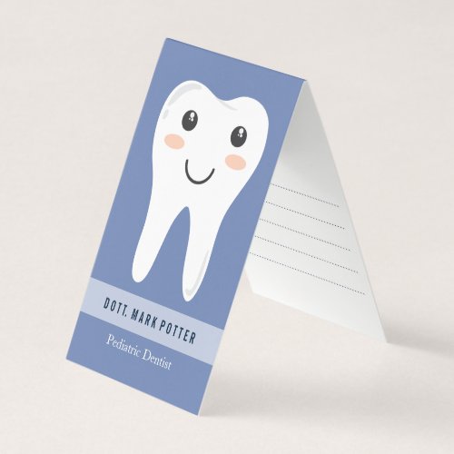 Dentist smiling tooth appointment card
