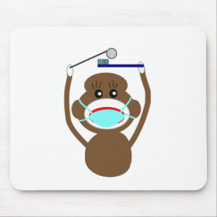 Dentist Sock Monkey Shirts and Gifts--Adorable Mouse Pad