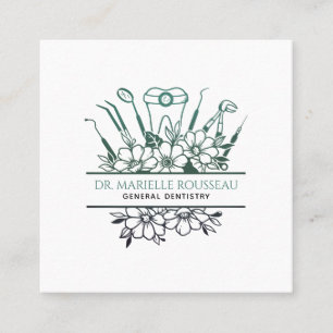 Dentist square business card