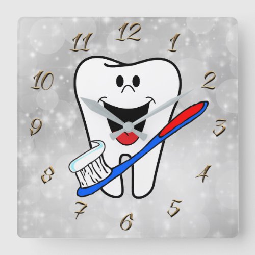 Dentist Square Wall Clock