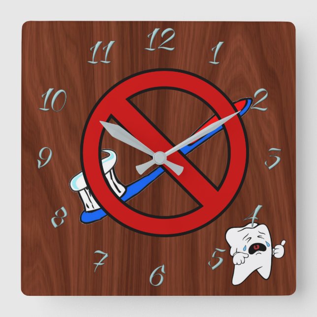 Dentist Square Wall Clock (Front)