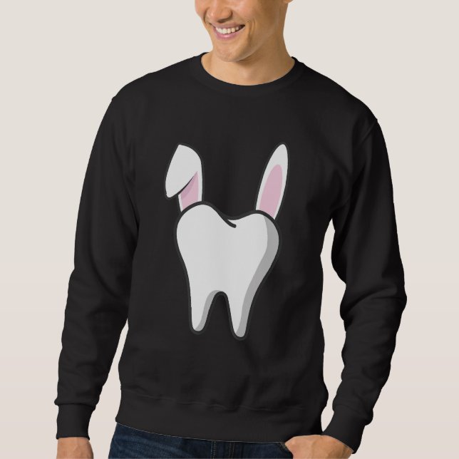 Dentist Student Bunny Teeth Graphic Dental Surgeon Sweatshirt (Front)