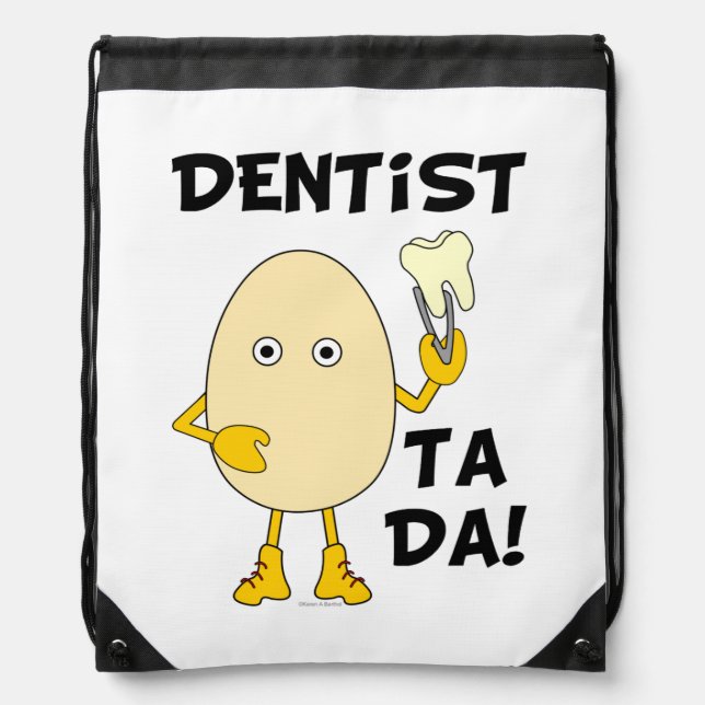 Dentist Ta Da Drawstring Bag (Front)