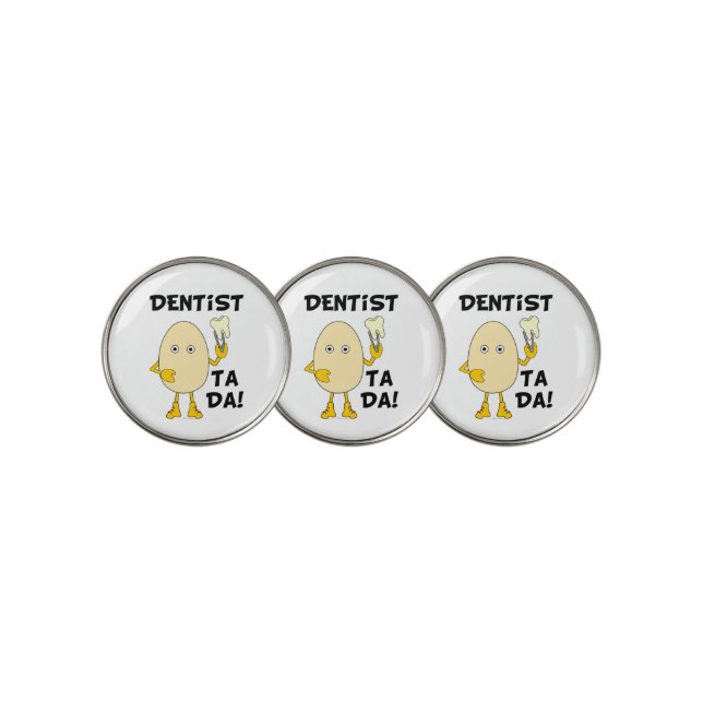 Dentist Ta Da Golf Ball Marker (3 Up)