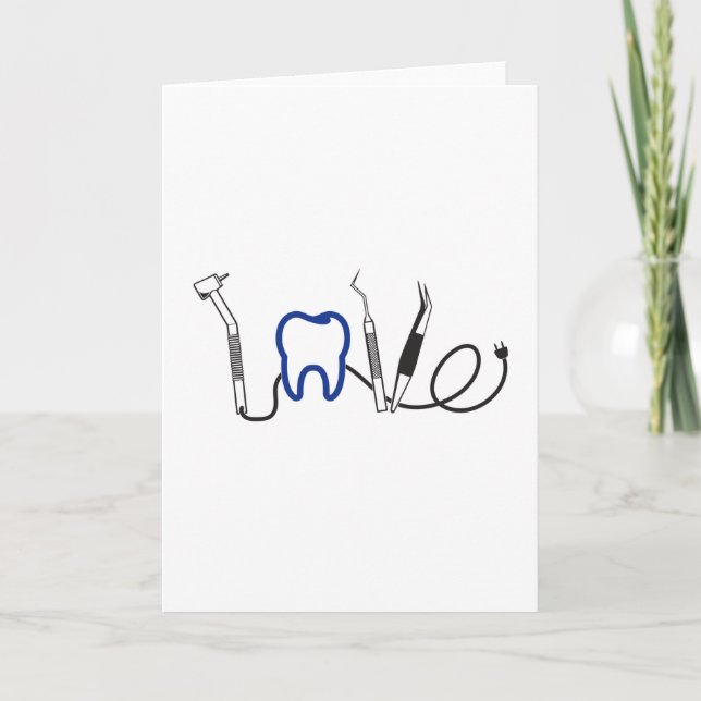 Dentist Teeth Dental LoveTooth Love Funny Gift Card (Front)