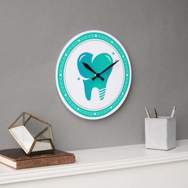 Dentist | Teeth Large Clock (Office)