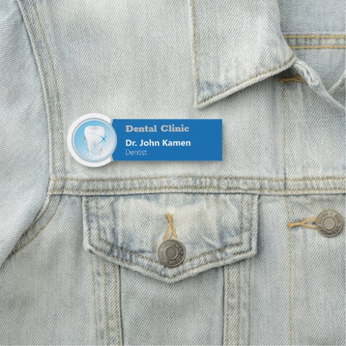 Dentist  Teeth Modern Logo Name Tag