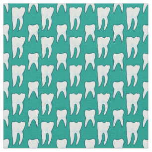 Dentist Teeth Orthodontist Pattern Fabric