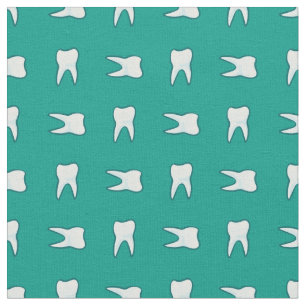 Dentist Teeth Orthodontist Pattern Fabric
