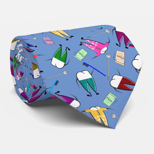 Dentist Teeth People Art Tie (Rolled)