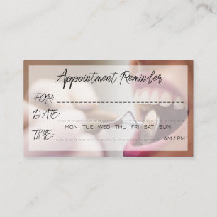 Dentist Therapist Doctor Appointment Reminder Business Card