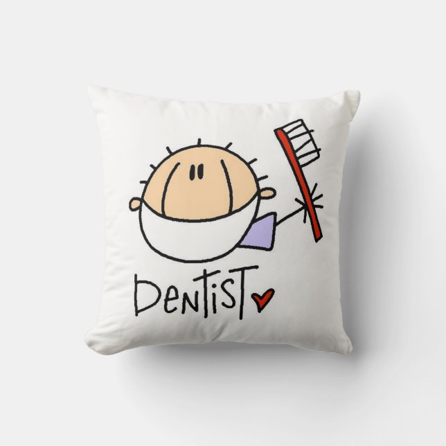 Dentist Throw Pillow (Front)