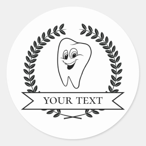 Dentist Tooth Certificate Sticker for Patients