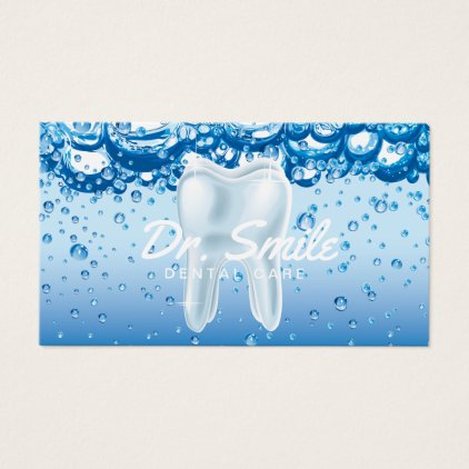 Dentist Tooth & Clean Water Dental Appointment Business Card