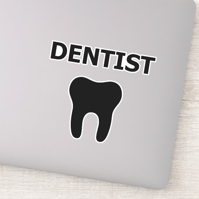 Dentist, tooth design sticker (Detail)