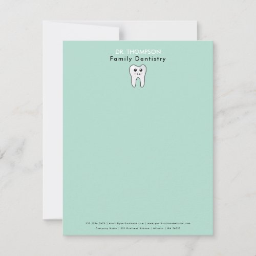 Dentist Tooth Family Dentistry Business  Note Card