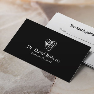 Dentist Tooth Fingerprint Logo Dental Appointment Card