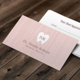 Dentist Tooth Logo Blush Pink Dental Appointment