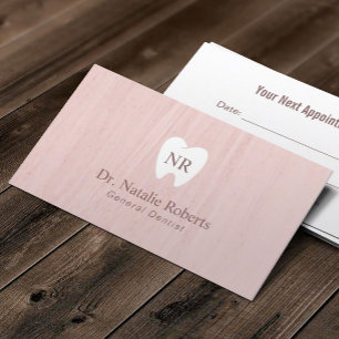 Dentist Tooth Logo Blush Pink Dental Appointment