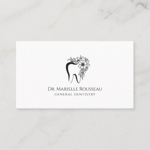 Dentist Tooth Logo Business Card