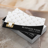 Dentist Tooth Logo Dental Care Modern Quilted Business Card at Zazzle