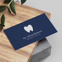 Dentist Tooth Logo Navy Blue Dental Appointment