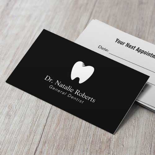 Dentist Tooth Logo Plain Black Dental Appointment