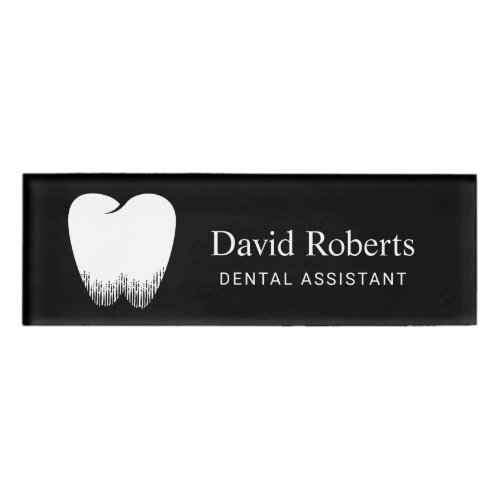 Dentist Tooth Logo Professional Dental Assistant Name Tag