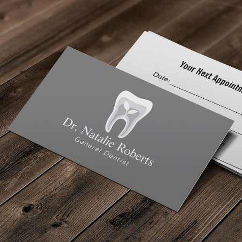 Dentist Tooth Logo Professional Dental Care Appointment Card