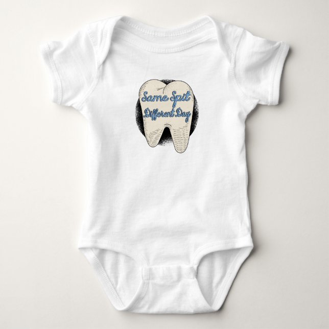 Dentist Tooth Profession Dental Technician Dental Baby Bodysuit (Front)