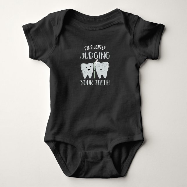 Dentist Tooth Profession Dental Technician Dental Baby Bodysuit (Front)