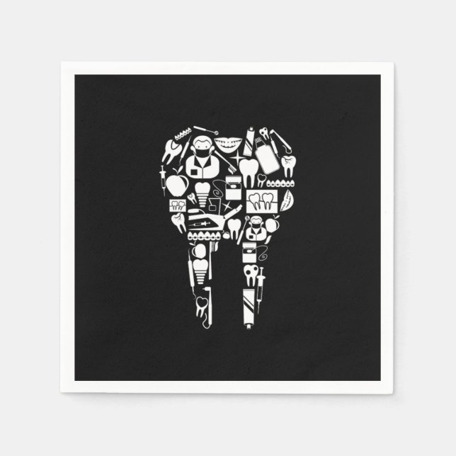 Dentist Tooth Teeth Dentistry Mouth Doctor Gift Napkins (Front)