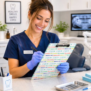Dentist Toothbrush Toothpaste Clipboard