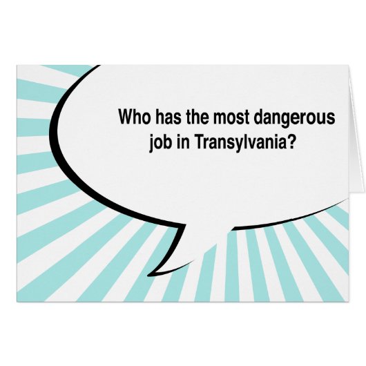 dentist transylvania joke cards (Front Horizontal)