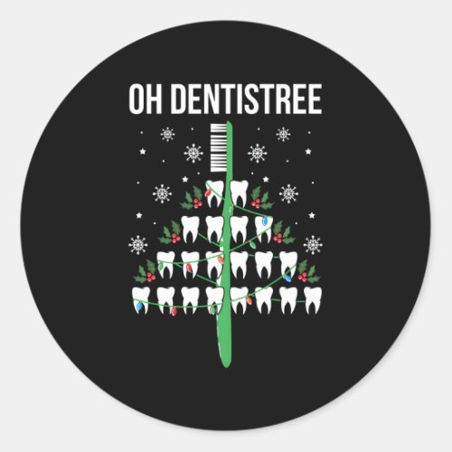 Dentist Tree Dentistree Classic Round Sticker