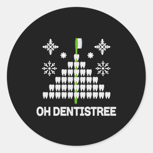 Dentist Tree Dentistree Classic Round Sticker