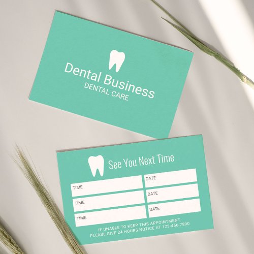Dentist Turquoise Green Dental Appointment