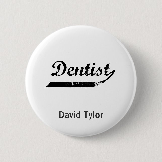 Dentist Typography Button (Front)