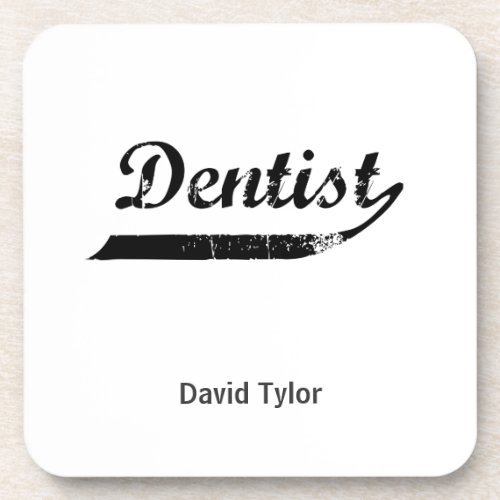 Dentist Typography Coaster
