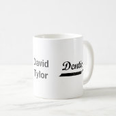 Dentist Typography Coffee Mug (Front Right)