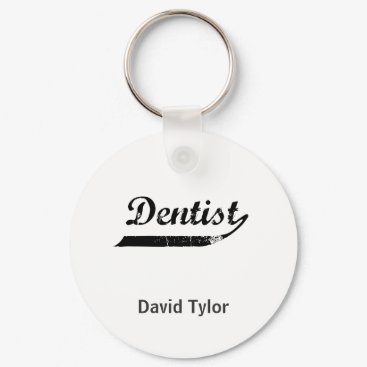 Dentist Typography Keychain